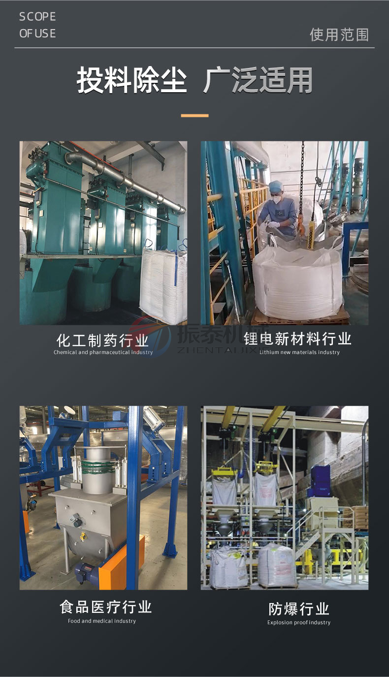 小蘇打噸袋拆包機(jī)適用范圍