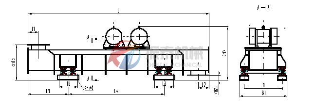 DZS系列振動輸送機(jī)安裝圖